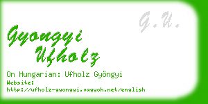 gyongyi ufholz business card